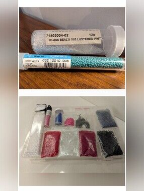 Beading Supplies, Glass Beads & bead Sorting Case 12 Assorted Type/ Colours